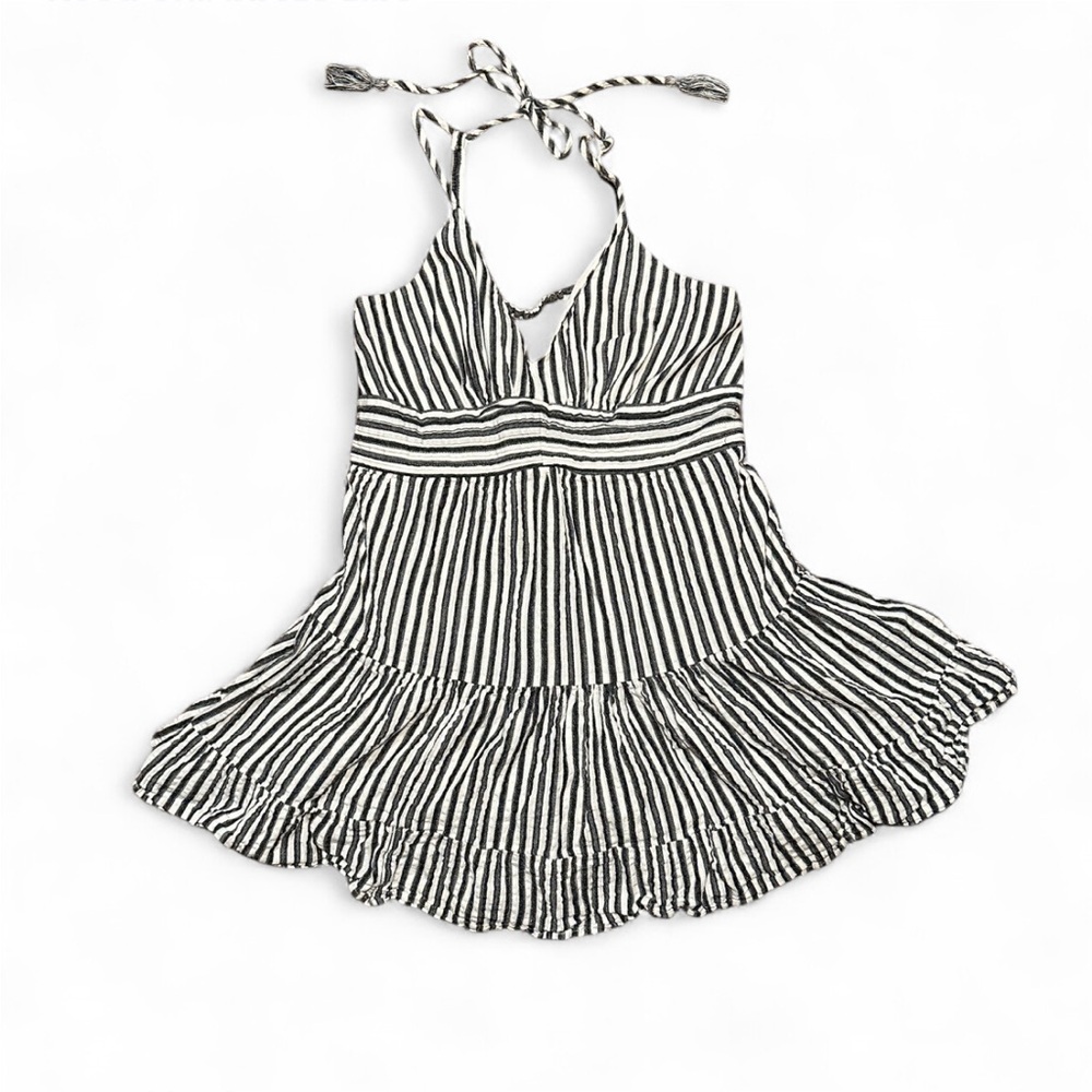 American Eagle Outfitters Black and White Striped Mini Dress